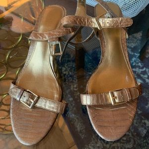 Bronze Golden Ralph Lauren sandals. Size 6.5